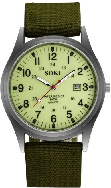 소요상회 캐주얼 밀리터리 스포츠 시계, 형광, 1개