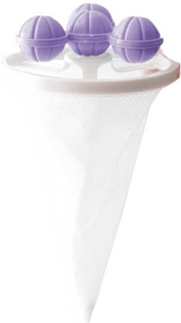 썬앤드림 캔디 컬러 먼지필터 세탁볼 9.3 x 16.2 cm, 캔디 퍼플, 1개