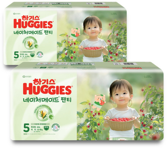 HUGGIES 好奇 Nature Made 褲型紙尿褲 女孩用 特大號, 5階段, 88張