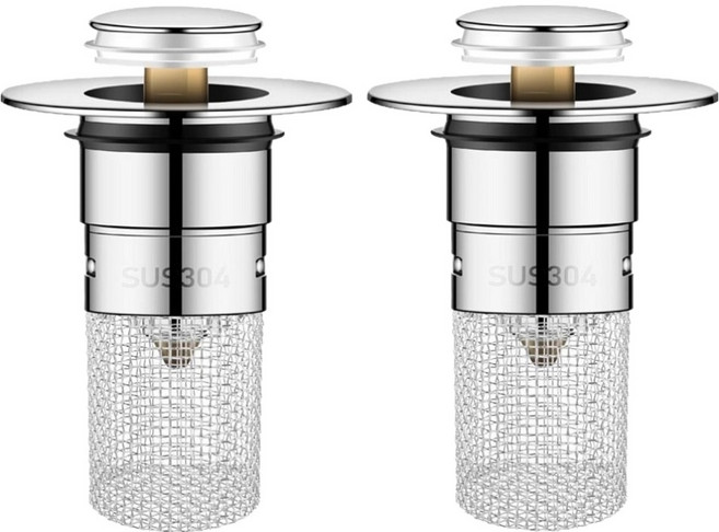 조인메이드 세면대 배수구 싱크대 원터치 팝업 필터 마개