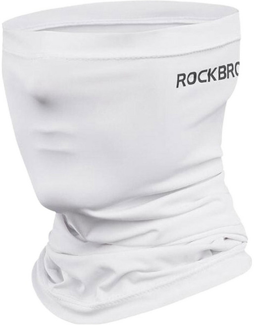 ROCKBROS 洛克兄弟 冰絲防曬圍脖套護耳款 WB-001W, 1個, 白色
