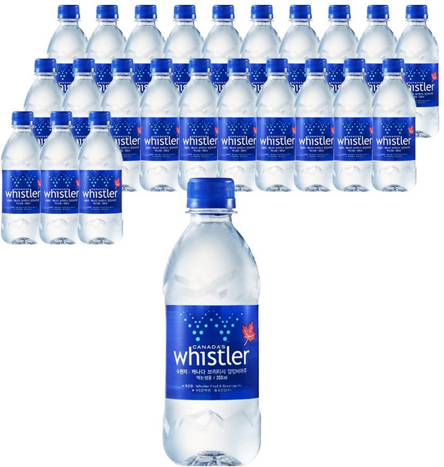 휘슬러 워터 생수, 350ml, 24개