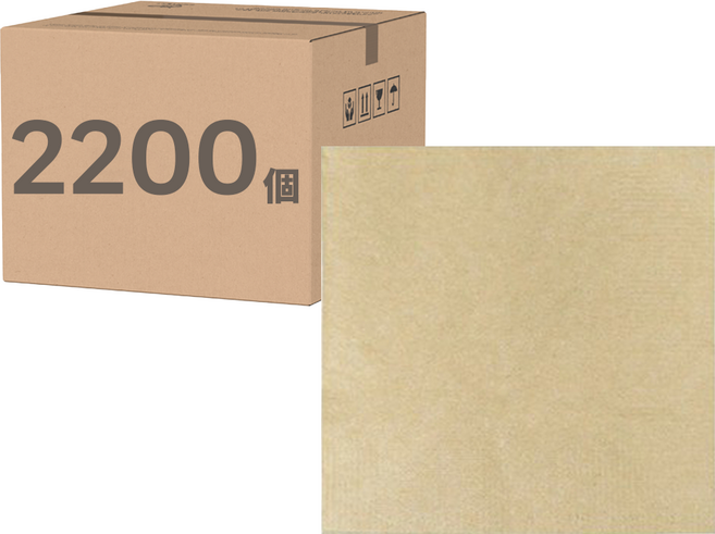 NAPKIN KOREA 棕色雞尾酒餐巾紙, 1個, 棕色, 2200個裝