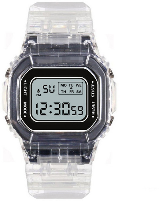 소요상회 스퀘어 학생 스포츠 시계, 블랙, 1개