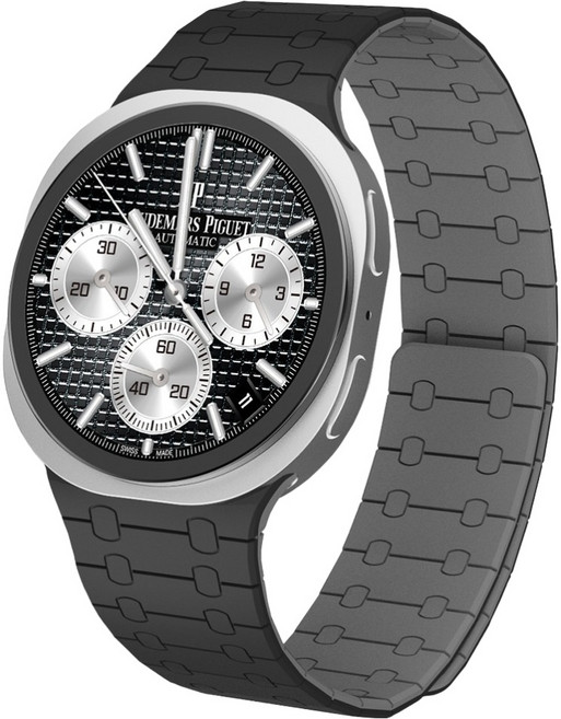 캘릭스 갤럭시워치 호환 실리콘 마그네틱 밴드 스트랩, 차콜블랙, 1개