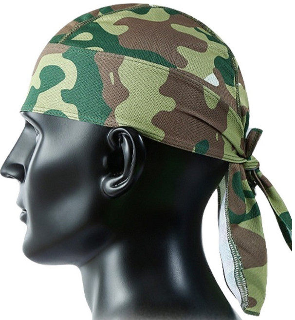 그래다다 땀흡수 검도 수건 두건 무늬, 밀리터리그린, 1개