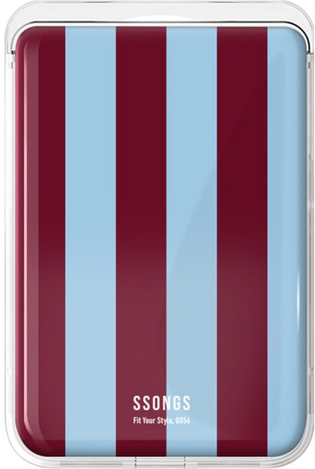 쏭스디자인 맥세이프 카드지갑 3카드팩 에폭시 볼드라인 시리즈, 버건디블루 G056, 1개