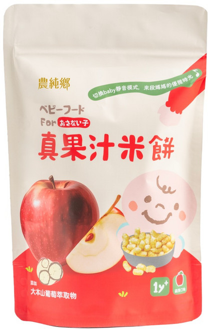 農純鄉 真果汁米餅, 蘋果, 40g, 1個