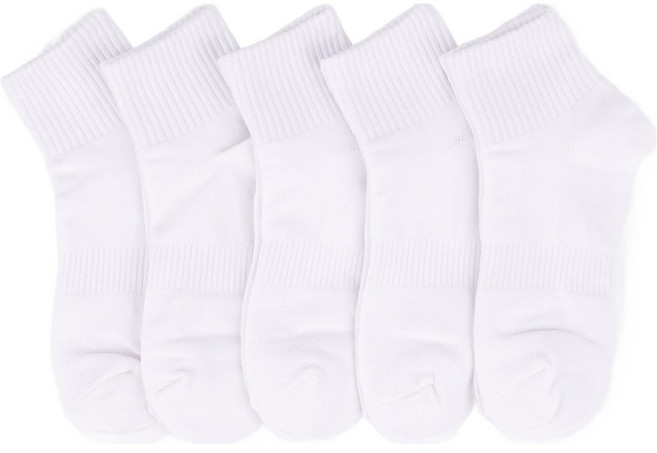 설레발 학생용 스포츠 밴딩 무지 단목 양말 5켤레