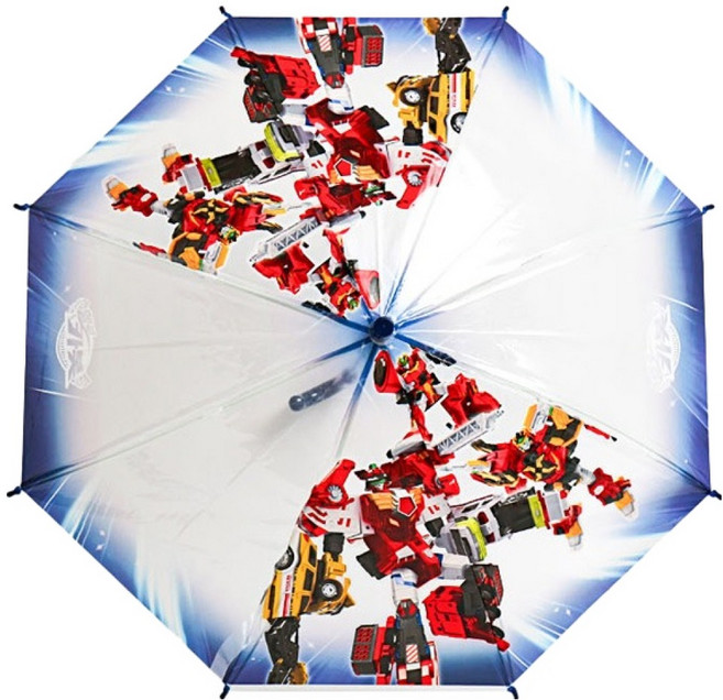 헬로카봇 남아용 투명창 스무디스페이스 47 우산 POE-80010