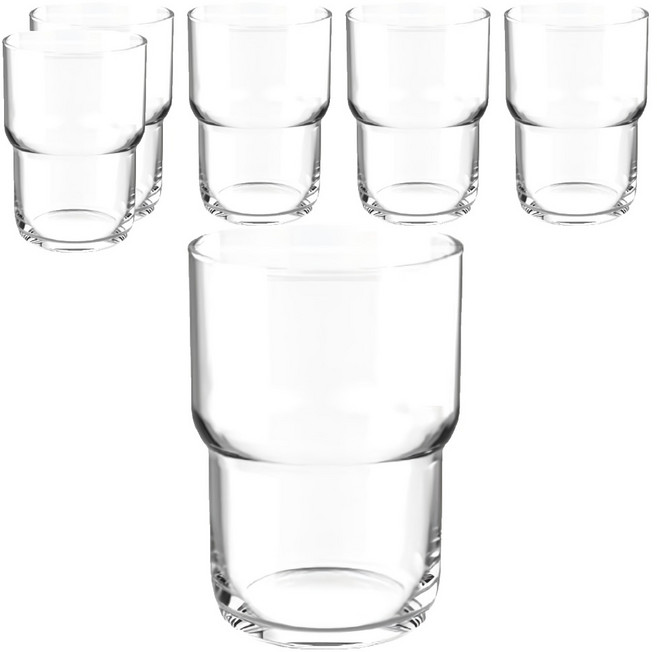 Ocean Glass Modular 可疊式高球杯 460ml, 6個, 透明色