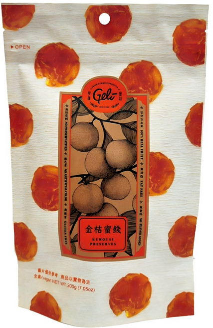 Geli 民雄金桔 金桔蜜餞, 200g, 1個