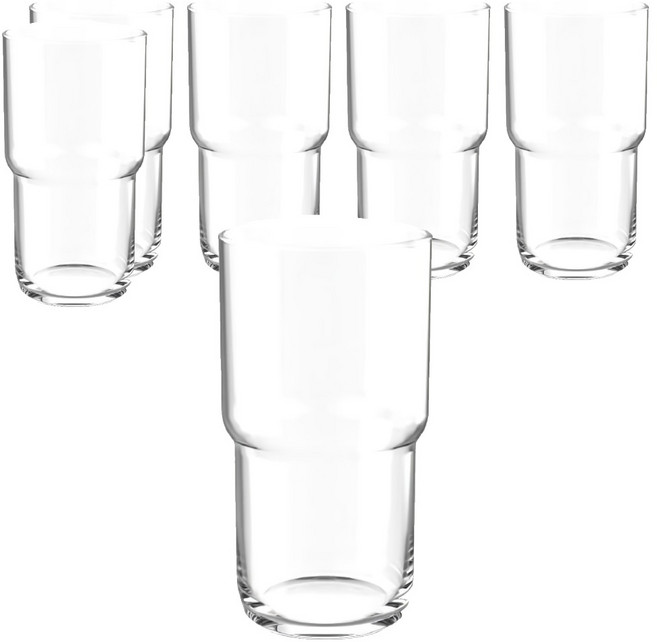 Ocean Glass Modular 可疊式飲料杯 630ml, 6個, 透明色