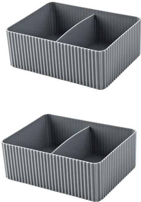 모나코올리브 북유럽풍 다용도 미니 소품 정리함, 그레이, 2개