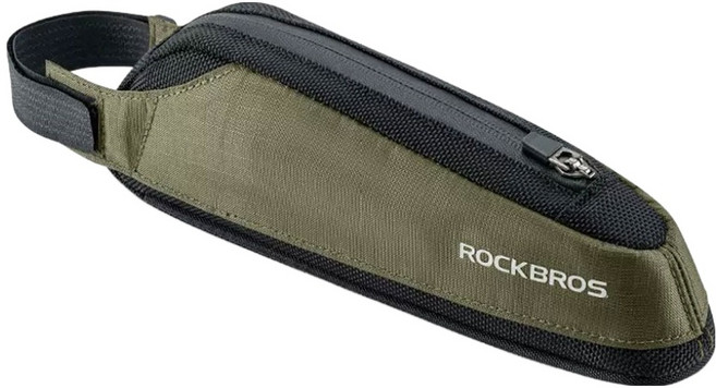 락브로스 프레임 탑튜브 자전거 가방 067, 아미그린, 1개