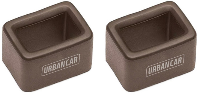 어반카 안전벨트 버클 실리콘 홀더 케이스, 브라운, 2개