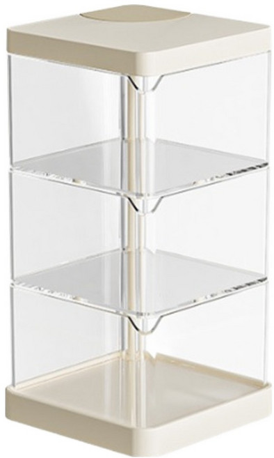 윈프라이스 미니 메이크업 소품 보관함, 아이보리, 1개