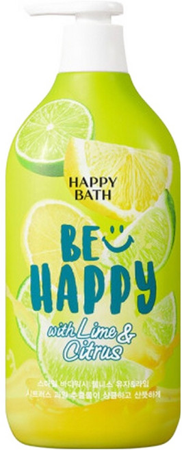 해피바스 스마일 바디워시 웰니스 라임 앤 시트론, 900g, 1개