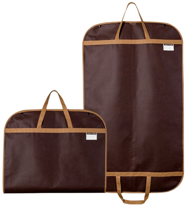 마샤투 접이식 여행용 부직포 슈트 케이스 브라운, 2개, 1개입