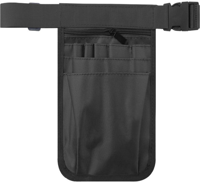 웰티움 다용도 미용사 간호사 여행가이드 스포츠 멀티 수납벨트, 블랙, 1개