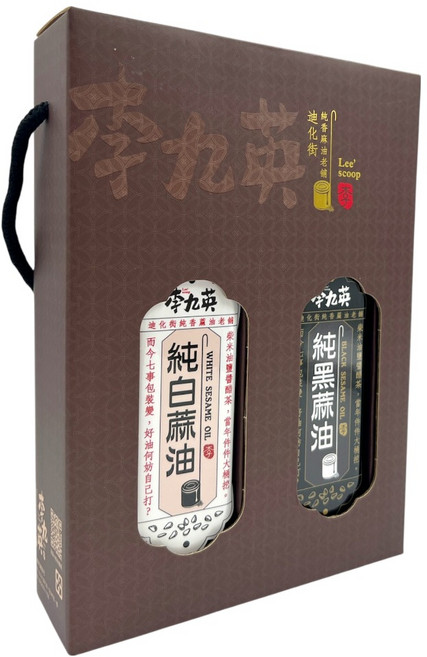 Lee'scoop 李九英 純白黑蔴油禮盒, 500ml, 1組