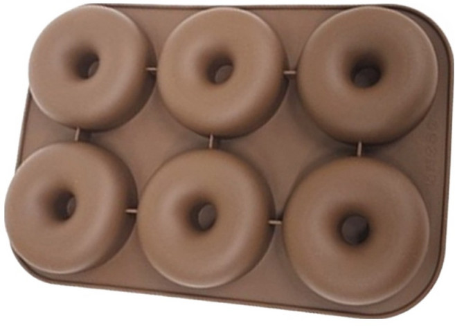 실리콘팬 도넛 6구 대 8cm 285 x 195 x 30 mm, 1개