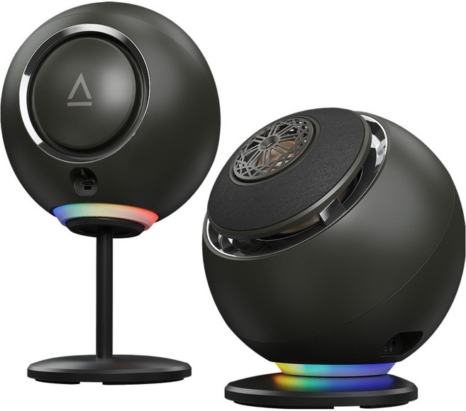 크리에이티브 PEBBLE NOVA 코엑셜 드라이버 RGB 2채널 프리미엄 스피커, MF1720, 블랙