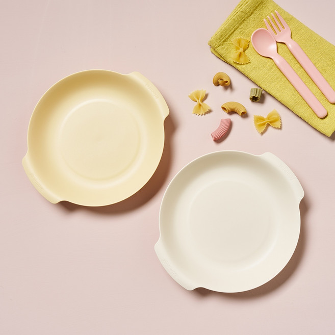 모던하우스 아동용 키즈세이프 렌지안심 멀티 파스타볼 2종 세트, 옐로우, 화이트, 1세트