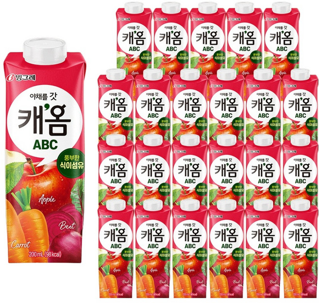 캐옴 ABC 주스, 200ml, 24개