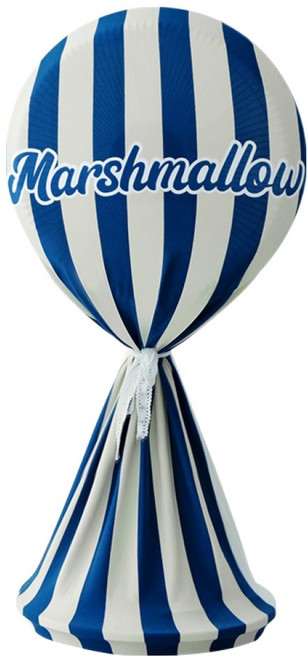 네이쳐리빙 마시멜로우 스트라이프 스판 선풍기커버, 마린네이비