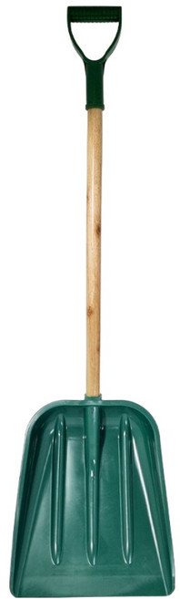 데일드 일체형 나무자루 눈삽 딥그린, 1개