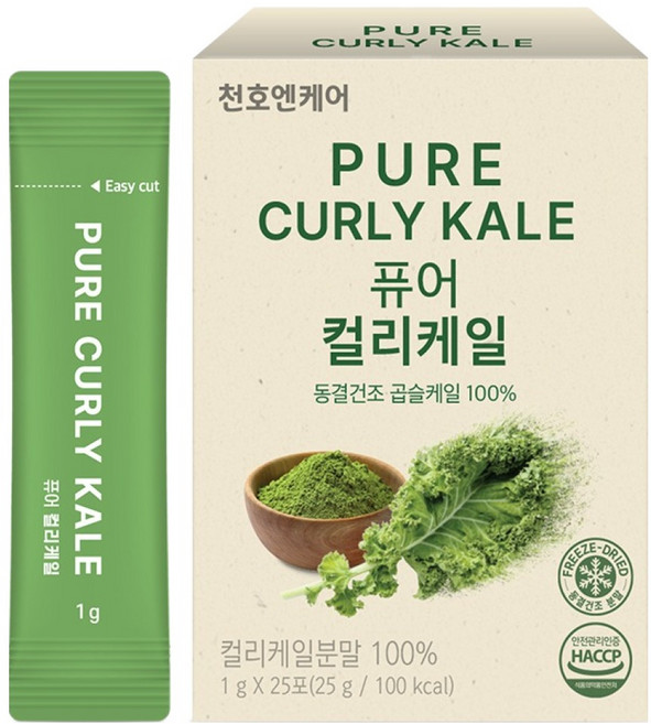 천호엔케어 퓨어 컬리케일 25p, 25g, 1개