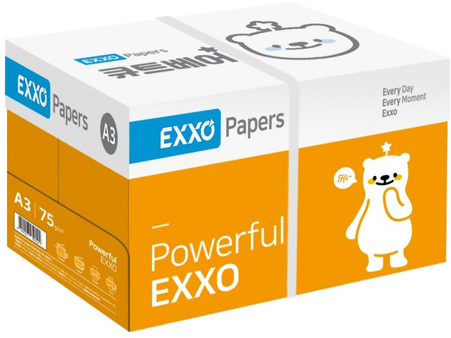 엑소 큐트베어 복사용지 75g, A3, 2500매