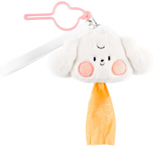 정글몬스터 베베 풉백 배변봉투 파우치, 화이트, 1개, 1개입