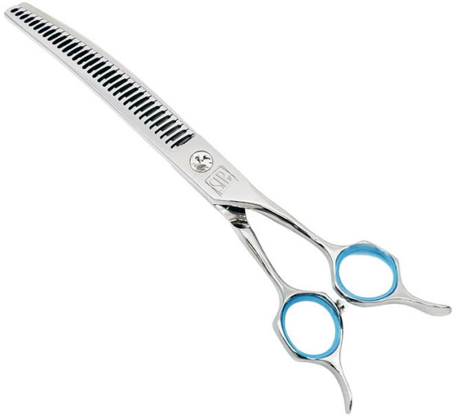 실버라인 요술 커브가위 2세대 7인치, 실버 + 블루, 1개