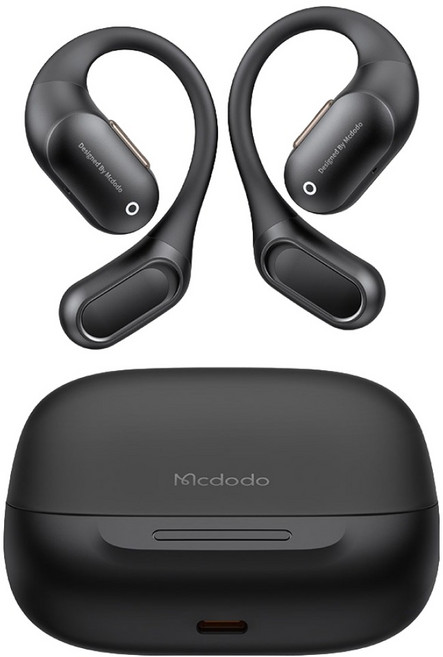 맥도도 오픈형 LED 무선 블루투스 이어폰, HP-007, 블랙