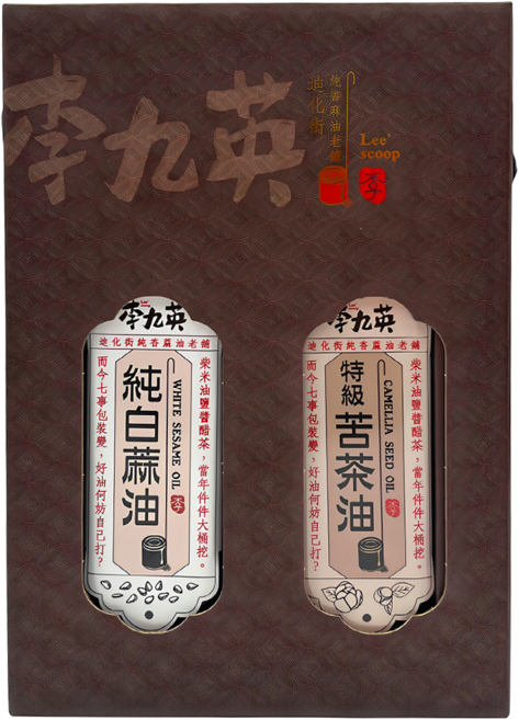 Lee'scoop 李九英 純白蔴油 + 苦茶油禮盒2件組, 250ml, 1套