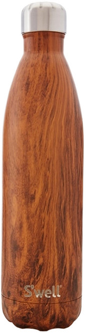 S'well Wood 美國時尚不鏽鋼保冷保溫瓶, Teakwood, 750ml, 1個