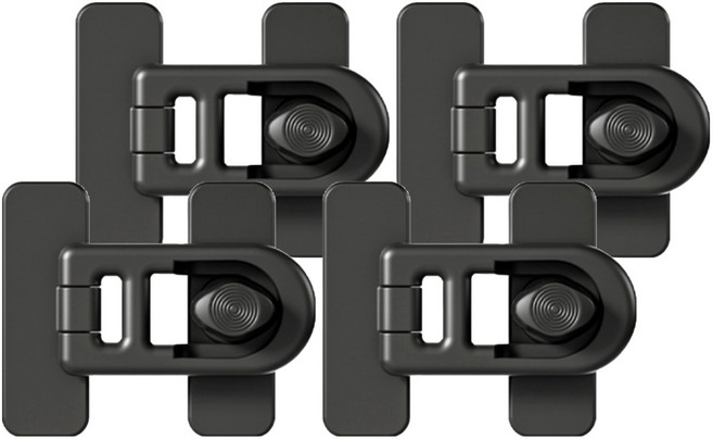 그린꾸 업그레이드 안전 서랍 잠금 장치, 블랙, 4개