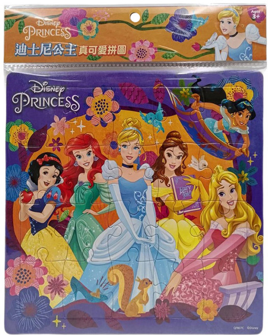 Disney 迪士尼 真可愛拼圖 C QFB07C, 20片, 迪士尼公主, 1個