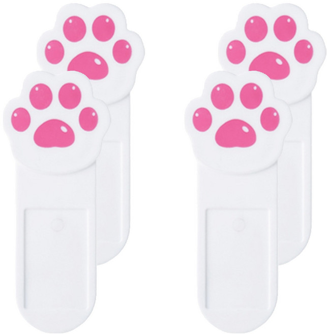 위더스욕실용품 냥냥이 화장실 변기뚜껑 손잡이 4p, 핑크