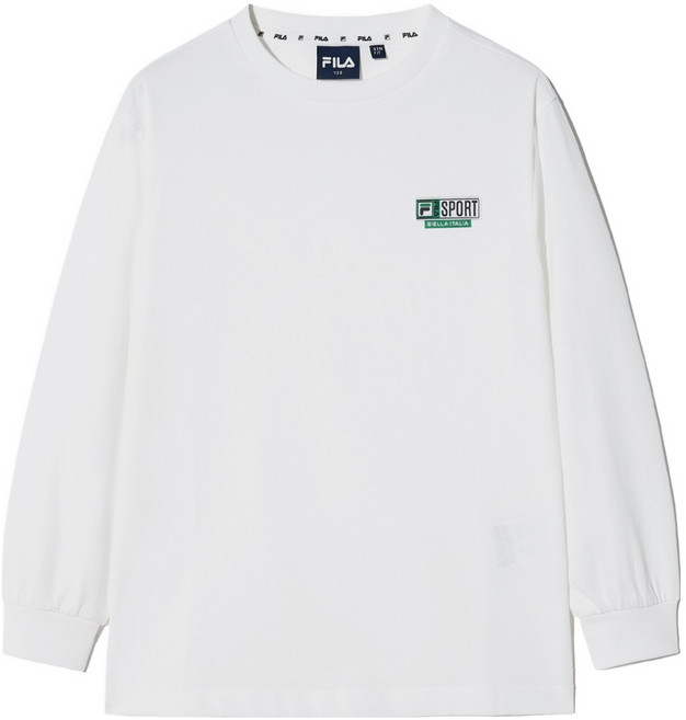 휠라키즈 베이직 라벨 티셔츠 FK2RLH1101X