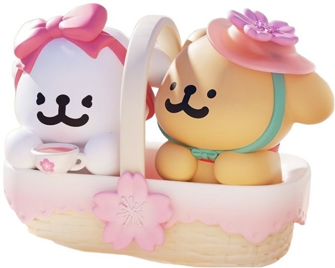 Funism 玩樂主義 線條小狗 浪漫櫻花系列 盲盒 款式隨機, 1個