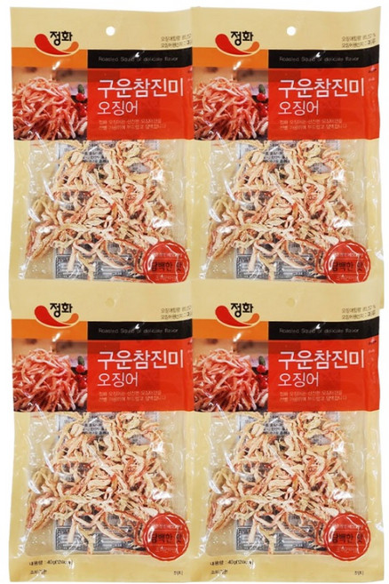 정화식품 구운참진미 오징어, 40g, 4개