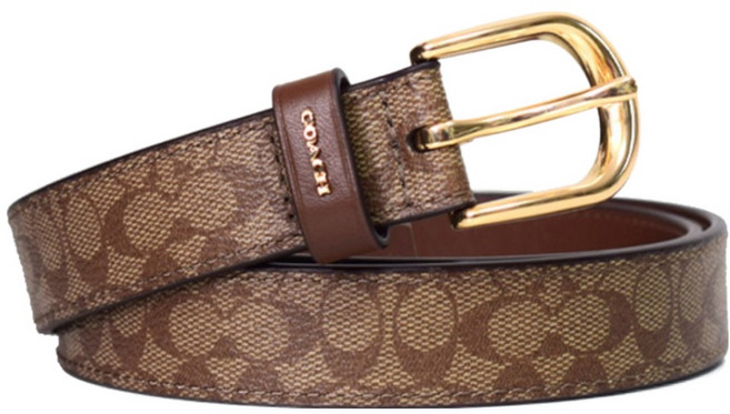 COACH 蔻馳 滿版LOGO PVC皮帶 1378179