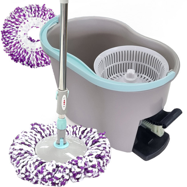 퀸마루 멀티맙 페달 청소기 + 프리미엄 통돌이 회전 걸레 2p 세트, 1세트