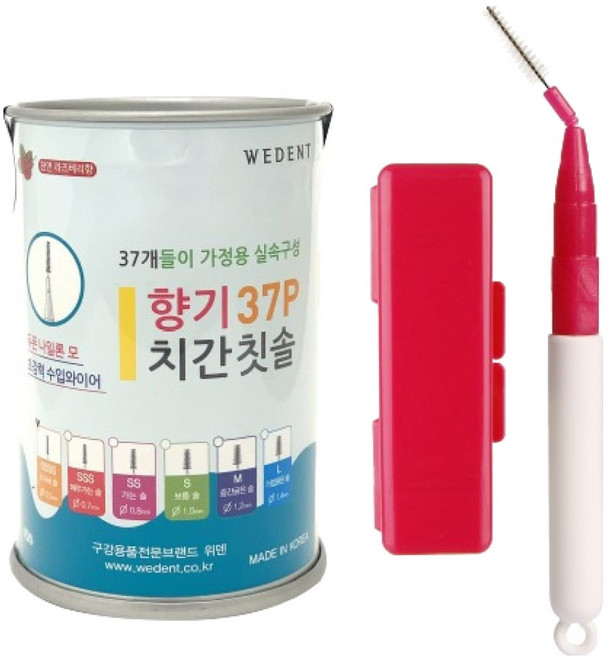 위덴 향기 치간칫솔 SSS 37p + 휴대 보관 케이스 세트, 0.7mm, 1세트