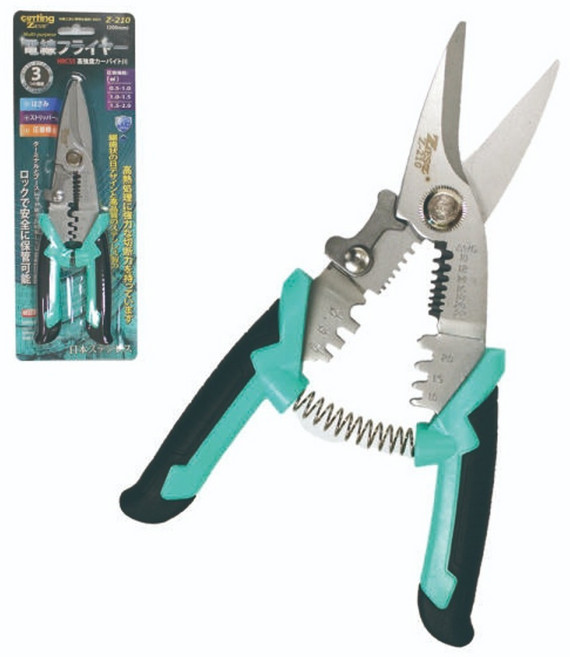 제스트 케이블압착 다목적 스텐만능 가위 Z-210, 1개