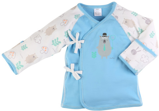 vivibaby 紳士熊彈性純棉嬰兒上衣