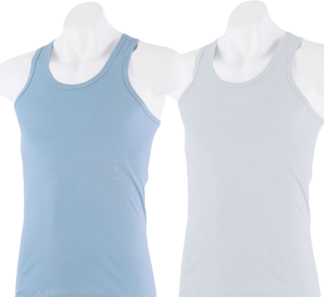 제임스딘 남성용 통기성 순면 베이직 유색 민소매 런닝 2종 세트